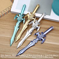Creative Sword Shaped Black Gel Pen Cool Weapon Ballpoint Pen for School Daily Office Stationery Gift