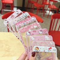 Cute Hello Kitty Color Frame Tempered Glass HD Scratch resistant Cartoon Screen Protective Film For iPhone 4 5 6 6S 7 8Plus