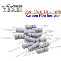 50pcs 2W Carbon Film Resistor 5% 0.1R ~ 10M 10R 22R 33R 100R 220R 330R 1K 2.2K 3.3K 4.7K 10K 22K 47K 100K 1M 100 220 330 ohm