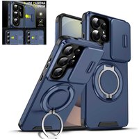 For Samsung Galaxy S26 S25 S24 Ultra S26 S25 Edge S25 S24 Plus FE 360 Degree Rotating Magnetic Bracket Phone Case