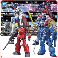 Bandai Gundam Model Kit HGUC Gyan Gouf RX-78-2 Guncannon Action Figure Gunpla Building Kit Gundam Collectibles Anime Figures Toy