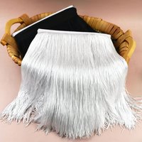 Meetee 2/5Yards Fringe Tassel 10-50cm Black White Polyester Lace Trim DIY Sewing Edging Fringes for Garment Handcraft Supplies