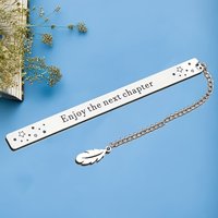 1Pc Stainless Steel Bookmark Tassel Engraving Fun Durable Book Page Holder for Books & E-Readers Lovers Graduation Gift