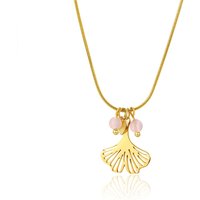 WILD & FREE Fashion Gold Color Stainless Steel Necklace For Women Creative Goldfish Tail Heart Pendant Necklace Trendy Jewelry