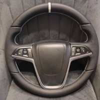 Custom DIY Black Microfibre Leather 2008-2013 Astra (J) Cascada Mokka 2012-2019 Car Steering Wheel Cover For Opel Insignia