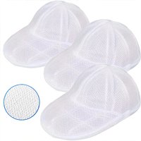 3pcs Mesh Laundry Bags Hats Reusable Washing Machine Protector Net Baseball Caps Adjustable Drawstring Bag Keep Shape Clean TMZ