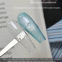 MIANEL 2026 Spring & Summer New Drop Gel Top Coat, Clear Versatile Water Drop Design Nail Art Gel Polish