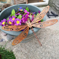 โญRusty Metal Dragonfly Garden Stake,Vintage Outdoor Lawn & Patio Decor Ornament