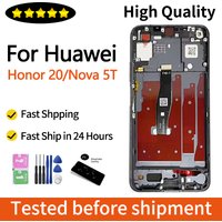 6.26"AAA for Huawei Nova 5T YAL-L61 LCD Display Touch Screen Digitizer with Frame for Honor 20 YAL-L21 YAL-AL00 Replacement