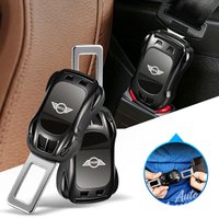 Alloy Car Seat Belt Extension Buckle For BMW Mini Cooper One JCW F54 F55 F56 F57 F60 R50 R52 R53 Auto Interior Accessory Sticker