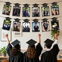 Class of 2026 Party Supplies Graduation Decorations Photo Banner Grad Photo Display Decoration Hanging Bunting Banners
