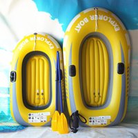 PVC Inflatable Boat Float Tube Kayak Canoe Accessory Adult Water Raft Dinghy for Lake Fishing and Touring