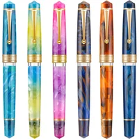 Asvine P20 Piston Filling Fountain Pen Acrylic Beautiful Patterns EF/F/M/ Stub Nib with Golden Clip Smooth Writing Gift Pen