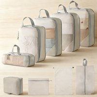 5pcs/set Lightweight Portable Travel Compression Storage Bag Multifunctional Luggage Organizer for Clothes Shoes Storage Bag