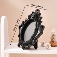 Mini Embossed Photo Frames Photographic Props Wall Space DIY Vintage Picture Frame Baroque Ornate Resin Decorative Frames Gifts