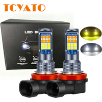 TCYATO LED H11 9005 HB3 9006 HB4 Car CSP LED Fog Light Bulbs 3000K 6000K Yellow White Car Fog Lights Daytime Running Lights