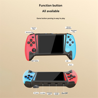 Practical Handheld Video Game Console 500 in 1 3.5inch Retro Arcade Childhood Nostalgia Game Console for Kids Children Red Blue