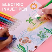 Electric Watercolor Spray Pen Children's Hand-painted Color Paintbrush Washable 12 Color Spray Pen Children's Christmas Gift Set