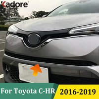 For Toyota C-HR CHR 2016 2017 2018 2019 Front Lower Grill Trim Strip Center Racing Cover Moulding Trims Car Sticker Accessories