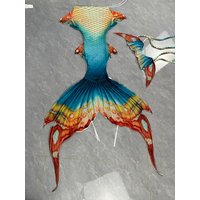 Dreamy Colored Mermaid Tail Adult Fish Tail Glitter Underwater Performance Costume, Aquarium Mermaid Performance Costume