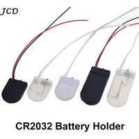 JCD 10PCS Single Double Slot CR2032 Button Coin Cell Battery Holder Case Cover With ON-OFF Switch leads Wire 3V 6V Battery Box