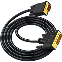 DVI to VGA Convert Cable 24+1 DVI to VGA Plug Adapter Extend Wire Desktop Computer Laptop PC Connect Projector HD Monitor Line