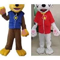 PAW Dog Mascot Costume Advertising Ceremony Fancy Brown Dog Dress Party Carnival Performance Halloween Animal Dog Cosplay Outfit