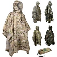 Manteau imperméable tactique de Camouflage pour homme et femme, Portable et pliable, imperméable, couvert, militaire, Poncho, moto