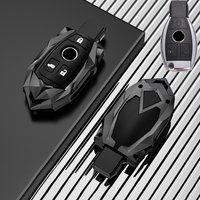Zinc Alloy Keychain Car Remote Key Case Cover For Mercedes Benz W204 W205 W212 W213 W176 W177 W219 A B C E S Class GLC CLA AMG