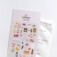 Korean Import Suatelier Market Fruit Vegetable Nylon Stickers Scrapbooking Diy Diary Stationery Sticker Cute Stickers 1126
