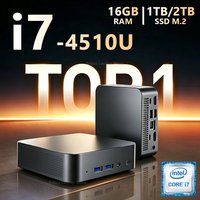 2026 Mini PC Windows 11 Intel Core i7 4510U 16GB RAM 1TB 2TB SSD M.2 Dual WIFI6 Office Home Use 60Hz Portable Desktop Computer