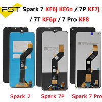 Original For Tecno Spark 7 Display KF6J KF6N LCD Touch Screen Digitizer For Tecno Spark 7P KF7j LCD Spark 7T KF6p 7 Pro KF8 lcd