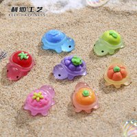 NEW Landscaping Resin Crafts Glowing Turtle Garden Fish Tank Miniatures Ornaments Mini Luminous Fruit Turtle Home Decoration