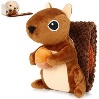 Cross-border pet products squirrel bb call sound pet plush toy dog toy can't bite, relieve boredom and hide food