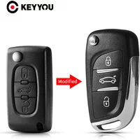 KEYYOU 3Buttons CE0523/CE0536 Modified Car Key For Citroen C2 C4 C5 Berlingo Xsara Picasso For Peugeot 306 407 807 Partner