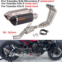 Slip On For YAMAHA XJ6N XJ6S XJ6 N S XJ6 Diversion F 2009 - 2017 Full System Motorcycle Exhaust Escape Front Pipe With Muffler