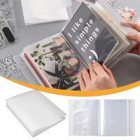 Waterproof A6 Information Booklet With 40 Pockets Transparent Clear Photo Storage Album Large Capacity