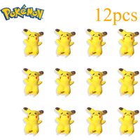 12pcs Pikachu Anime Figure Eraser Cute Pokemon Creative Stationery Office Student School Supplies Teacher Reward Gifts Toys