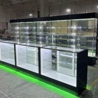 custom.Display Counter L Shape 6ft Glass Checkout Cabinet Smoke Shop Retail Presentation Sale Furn