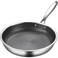 26/28/30cm Frying Pan Stainless Steel Multi-functional NonStick Pan Non-coated Thickened Honeycomb Pot Gas Induction Cooker