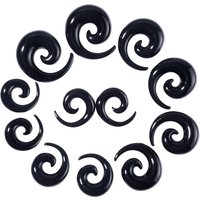 2Pcs Big Large Acrylic Spiral Ear Plug Stretching Tapers Expander Tunnel Set Kit Body Piercing Jewelry 10/12/14/16/18/20mm