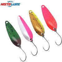 Fishing Spoon 1.6g 2.5g 3.8g Metal Bait Fishing Lure for Stream Area Trout Materialcopper Spinner Freshwater Fishing Tackle Gear