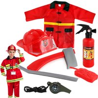 Feuerwehr mann Kostüme Kinder Feuerwehr Held Werkzeuge Kostüm Halloween Cosplay Karriere Anzug Kinder Urlaub Wasser pistole Geschenke
