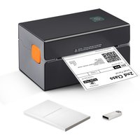Drukarka termiczna etykiet SucceBuy 300DPI Bluetooth z automatycznym rozpoznawaniem etykiet do pakietów pocztowych 4x6, USB, drukowanie kodów