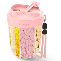 Large 7 Various Vitamins Travel Pill Case 7 Grids Pill Cup Bottle Organizer Supplement Organizer for Holding Box Straw Container