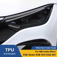For Mercedes Benz EQE EQG Smoke Black Pre Cut Car Headlight Protective Film TPU PPF Anti-Scratch Vinyl Wrap Kit High-Gloss Film