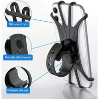 AliExpress 2025 Bike Phone Holder Bicycle Mobile Holder Mount Bicycle Phone Mobile Silicone Holder Motorcycle Shockproof For iPhone Samsung