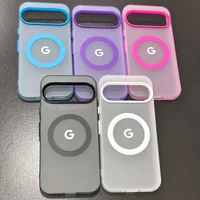 Candy Color Matte Phone Case for Original Google Pixel 10 9 Pro XL 8 A Magnetic Frosted Wireless Charge Shockproof Back Cover