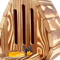 Garden Butterfly House Educational Wooden Habitat Sugar Water Feeder Butterfly Shelter for Backyard Balcony Yard Wedding