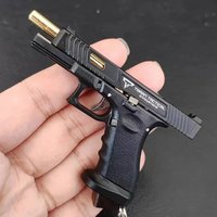 1:3 Semi Alloy G34 Pistol Model Disassemble Mini Gun Toy Keychain Bag Pendant Craft for Adults